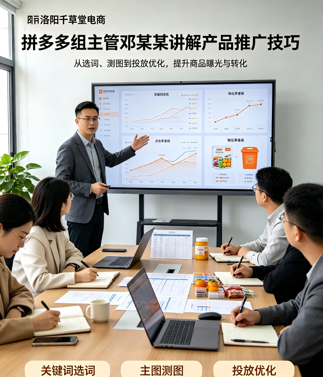 拼多多组主管邓某某讲解产品推广技巧