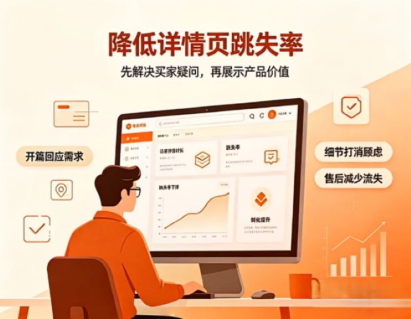 淘宝详情页如何降低跳失率，留住意向客户