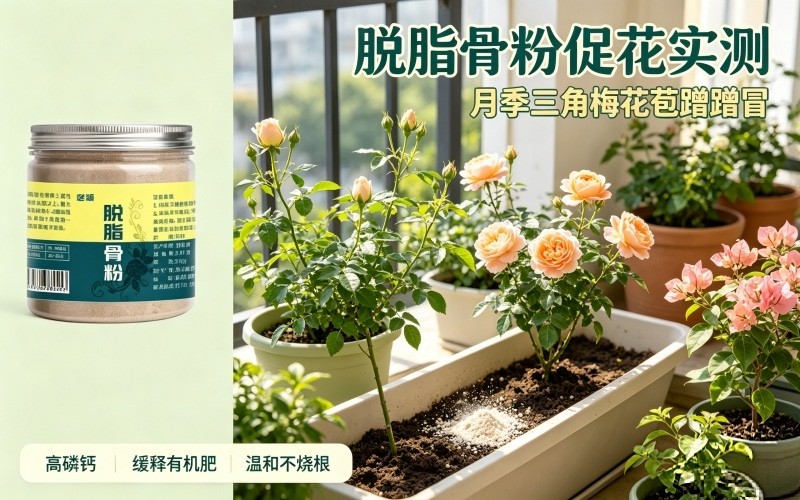 实测脱脂骨粉|告别只长叶不开花,家庭养花促花好物
