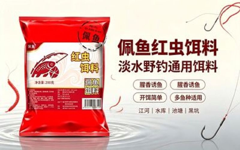 佩鱼红虫饵料｜淡水野钓通用饵料，四季垂钓好用鱼饵