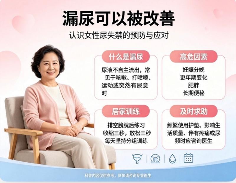 女性压力性漏尿日常调理｜千草堂妇女漏尿保健贴