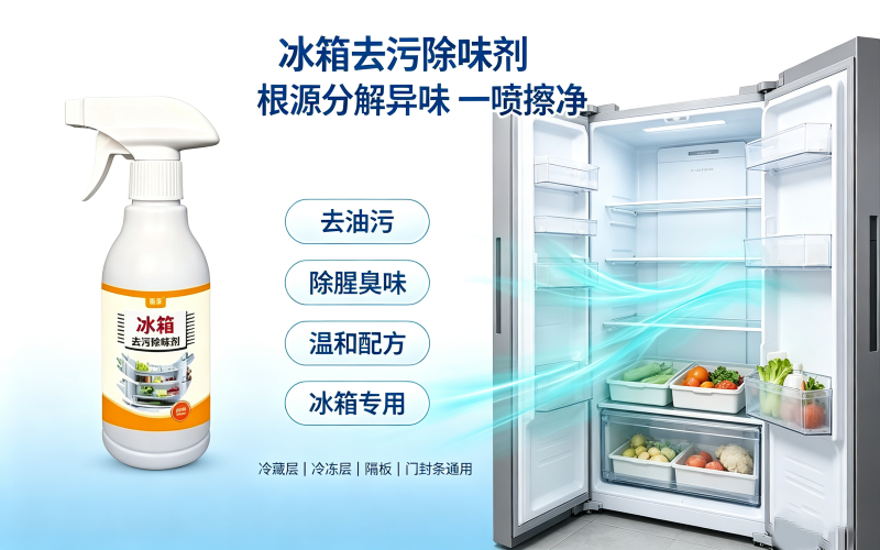冰箱腥臭味难清理?这款冰箱去污除味剂,去污根源分解异味