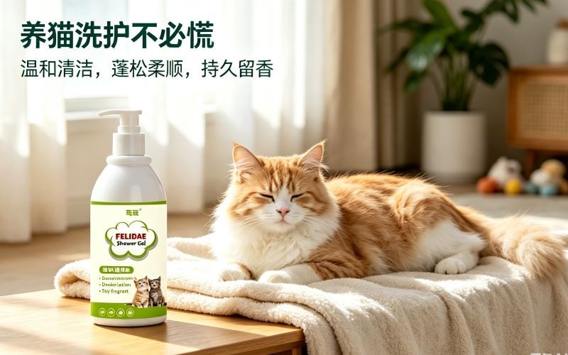 养猫洗护不用愁,鸾磁猫咪留香沐浴露打造蓬松柔顺毛发