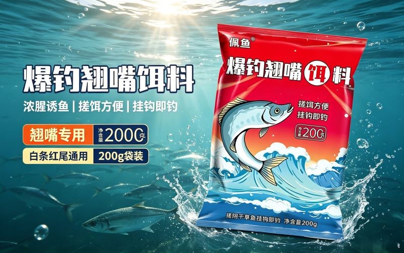 专攻翘嘴饵料、野河湖泊、搓饵方便、挂钩即钓、白条红尾通用钓鱼饵