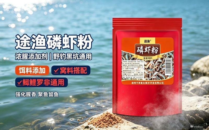 高纯度磷虾粉 钓鱼饵料添加剂 野钓鲫鲤 草鳊 罗非通用浓腥诱食虾粉