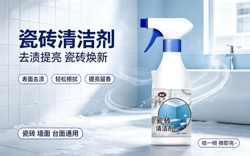 瓷砖顽固污渍难清理?洛阳千草堂瓷砖清洁剂轻松焕新地面