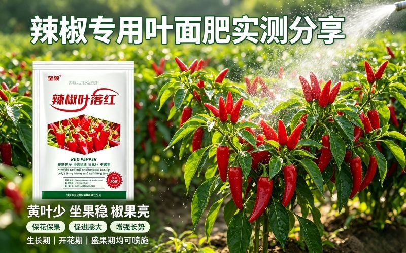 辣椒黄叶发愁?试试辣椒叶落红水溶肥!