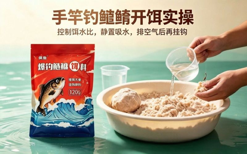 手竿钓鲢鳙开饵实操,新手也能轻松开出好状态