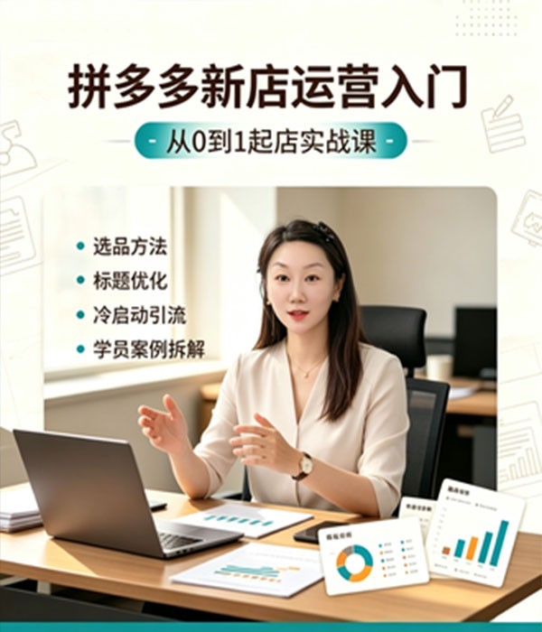 拼多多新店起店实战课