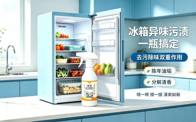 冰箱异味难清理？一瓶去污除味剂轻松焕新家电