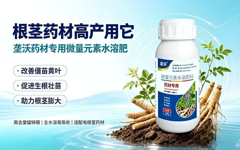 种药材想高产增收✨垄沃药材专用微量元素水溶肥真心推荐