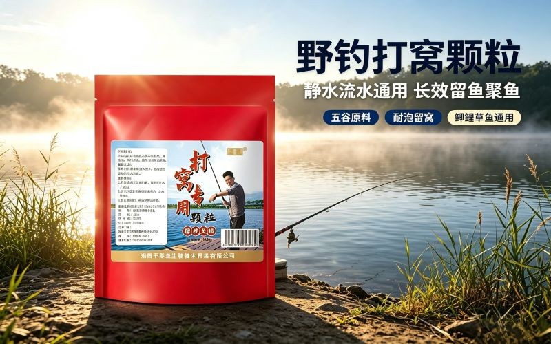 野钓聚鱼难?这款打窝颗粒,静水流水通用长效留鱼