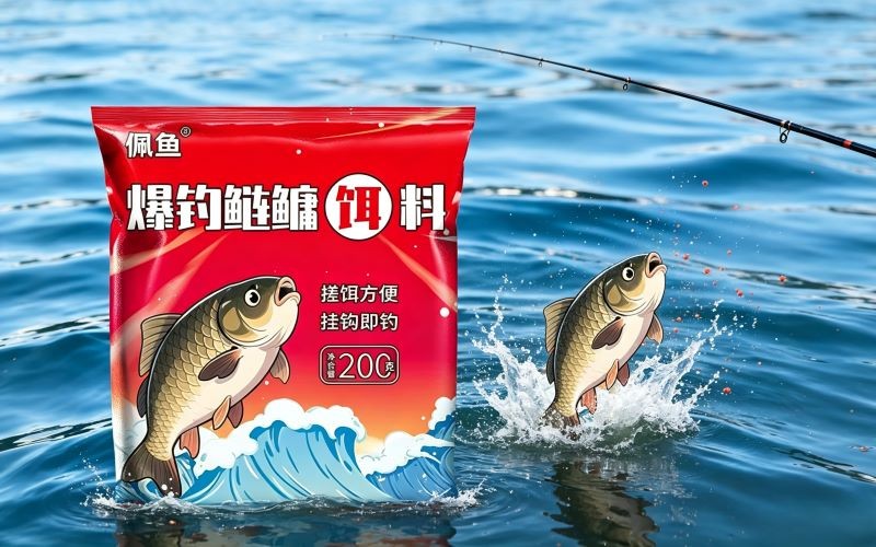 佩鱼爆钓鲢鳙饵料 免拉丝粉 搓拉饵 野钓花鲢白鲢钓鱼饵料