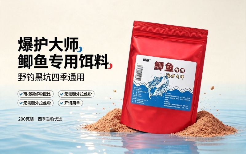爆护大师鲫鱼专用饵料 野钓黑坑四季鲫鱼饵