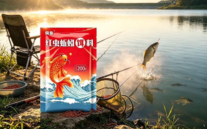 野钓红虫蚯蚓饵料腥香款 江河水库池塘通用 搓拉两用淡水钓鱼饵
