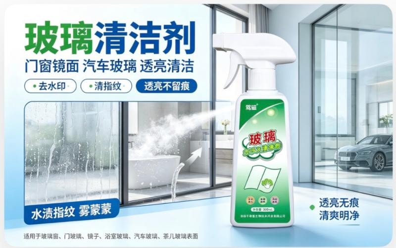 玻璃擦完总留水痕？试试这款家用玻璃清洁剂
