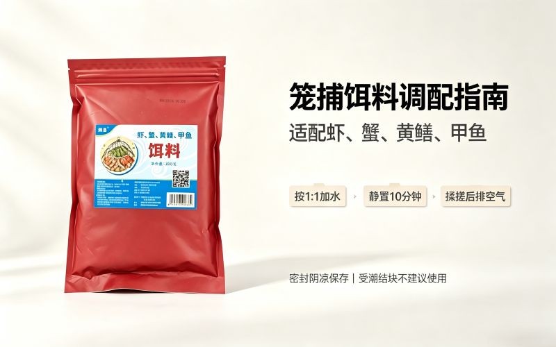 地笼用饵料怎么选？虾蟹黄鳝甲鱼通用饵料使用要点