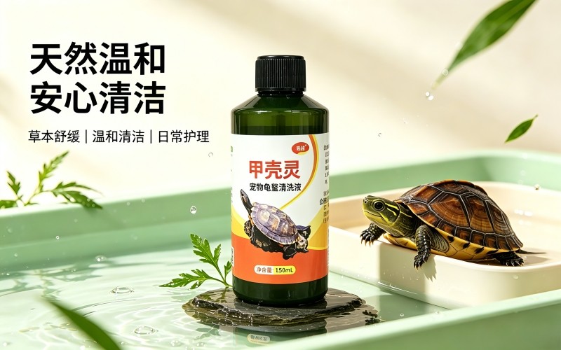新手养龟必备！草本温和龟鳖清洁液，不伤龟甲安心护肤！