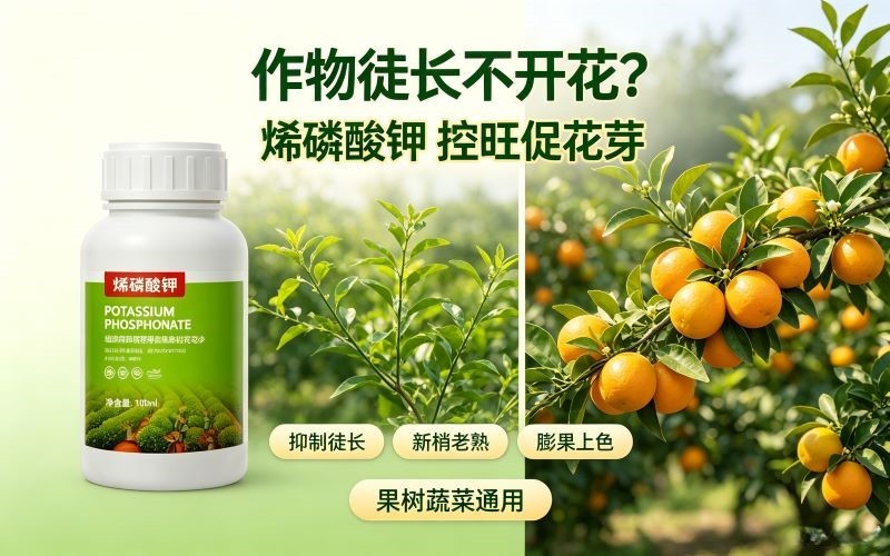 果树蔬菜控旺用什么？烯磷酸钾促新梢老熟促膨果转色