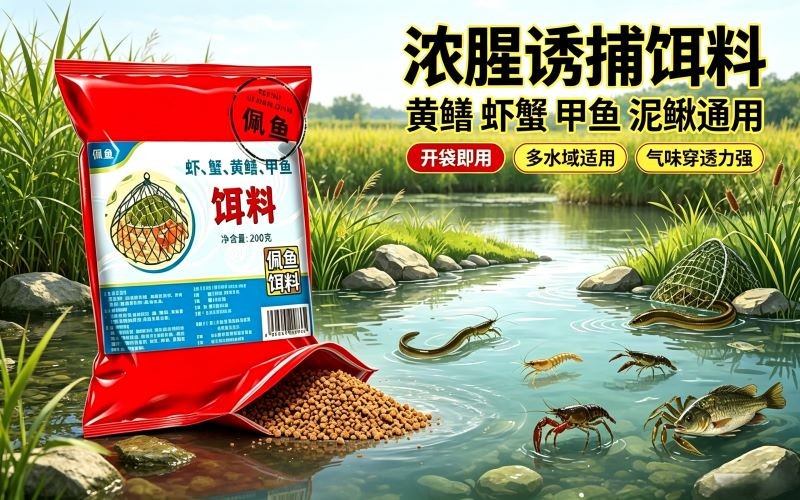 佩鱼浓腥诱捕饵料 地笼专用颗粒饵 黄鳝虾蟹甲鱼泥鳅通用诱饵