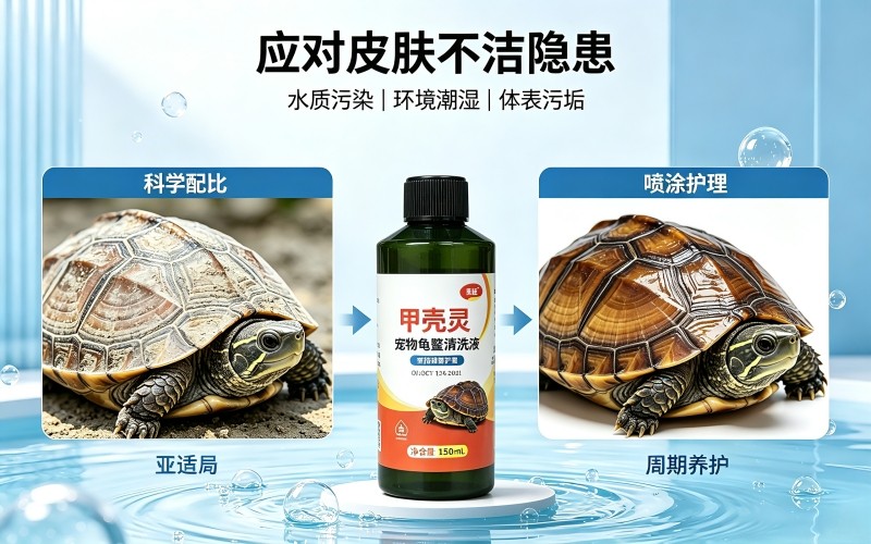 告别乌龟腐皮!专用龟鳖清洁护理液,对症修护肌肤隐患!