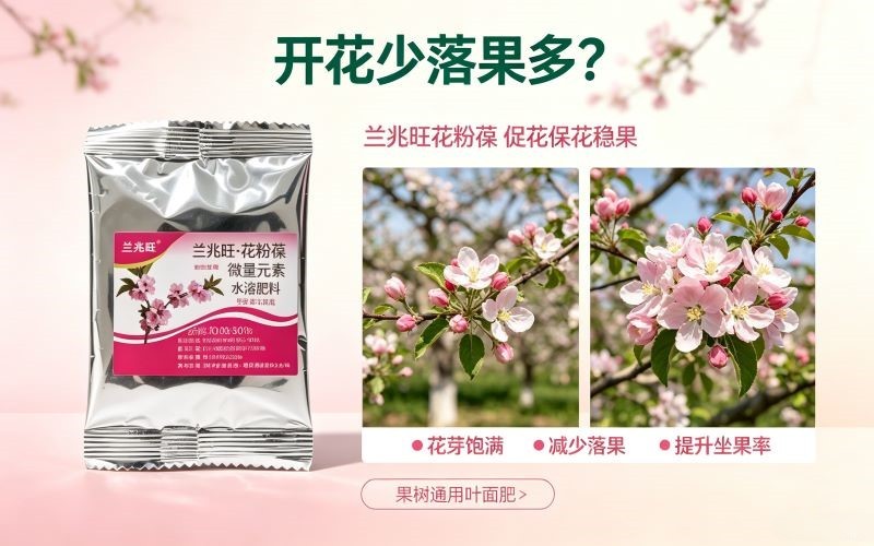 作物落花落果坐果低怎么办?花粉葆微量元素水溶肥料