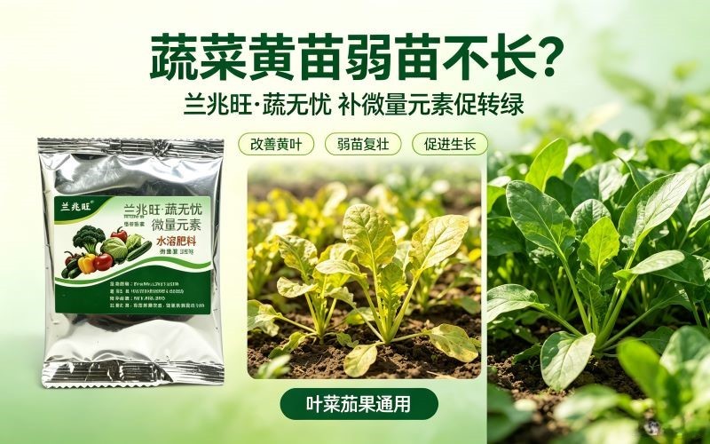 蔬菜小苗发黄僵苗不长?试试这个叶面肥