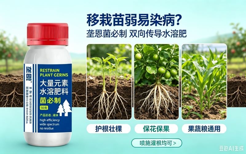 移栽苗弱易染病?这款双向传导水溶肥帮你护根壮棵