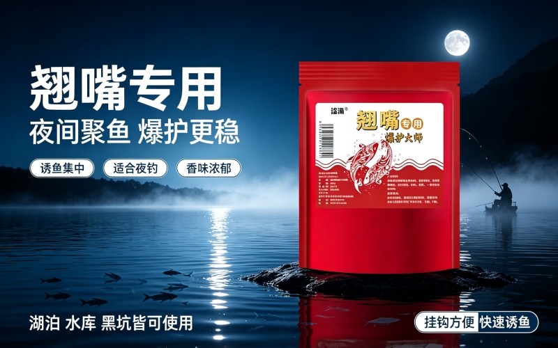 夜钓翘嘴难聚鱼?这款翘嘴专用饵料,聚鱼快,轻松爆护