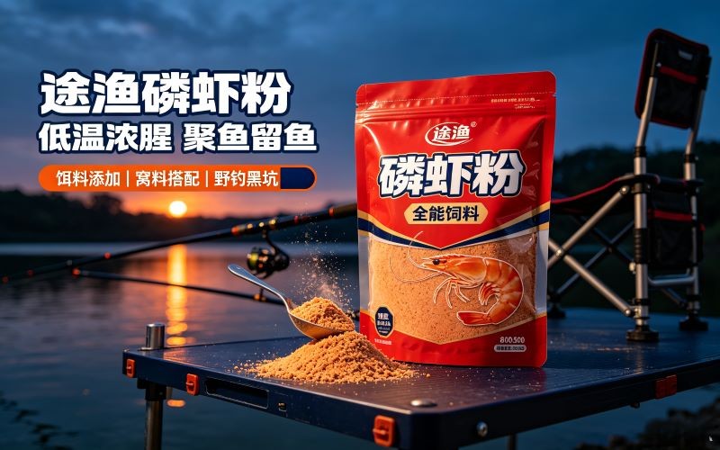 途渔磷虾粉 浓腥钓鱼添加剂 野钓黑坑鲫鲤罗非饵料窝料诱鱼粉