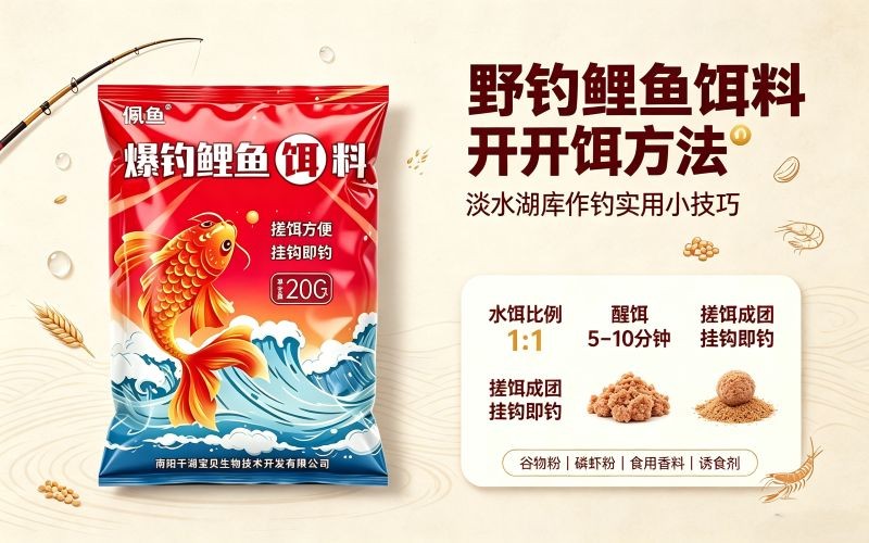野钓鲤鱼饵料怎么开饵,淡水湖库作钓实用小技巧