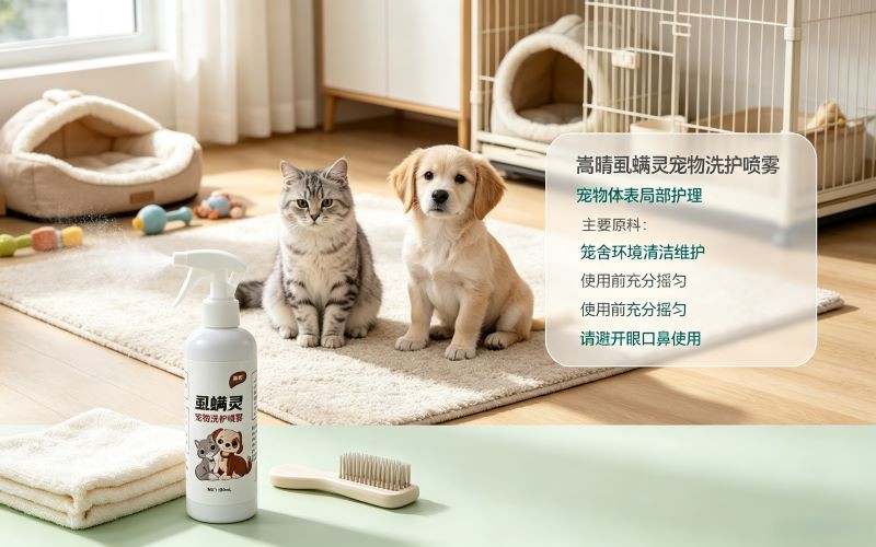 嵩晴虱螨灵宠物洗护喷雾 宠物日常体表与环境护理好物
