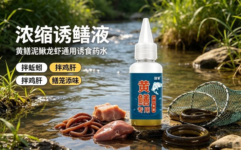 黄鳝开口小药 浓缩诱鳝剂 拌蚯蚓鸡肝饵料地笼捕鳝诱食剂