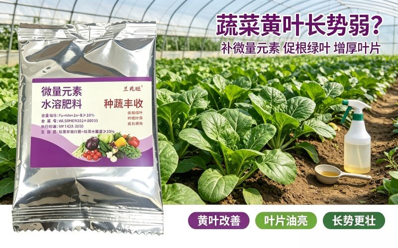 蔬菜黄叶长势差别乱施肥！这款微量元素水溶肥，种菜大户都在用