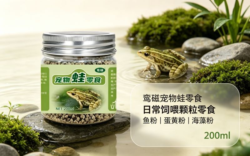 适合宠物蛙的日常颗粒零食|鸾磁宠物蛙零食