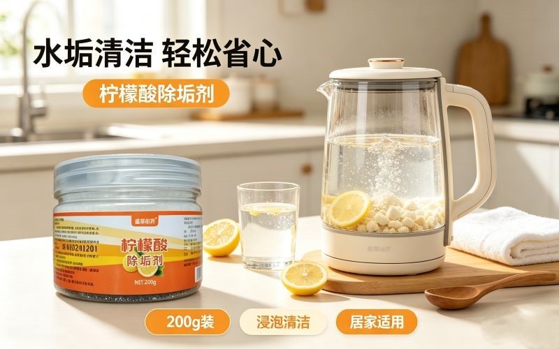 水壶烧出厚厚水垢?盛草仙芳柠檬酸除垢剂轻松清洁水垢