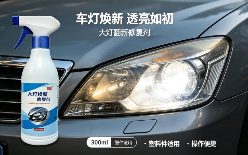 鸾磁大灯翻新修复剂 300ml|告别车灯发黄老化,恢复塑料件通透质感