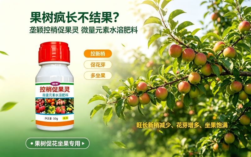 新梢狂冒果子少?这款肥料帮果树促花坐果
