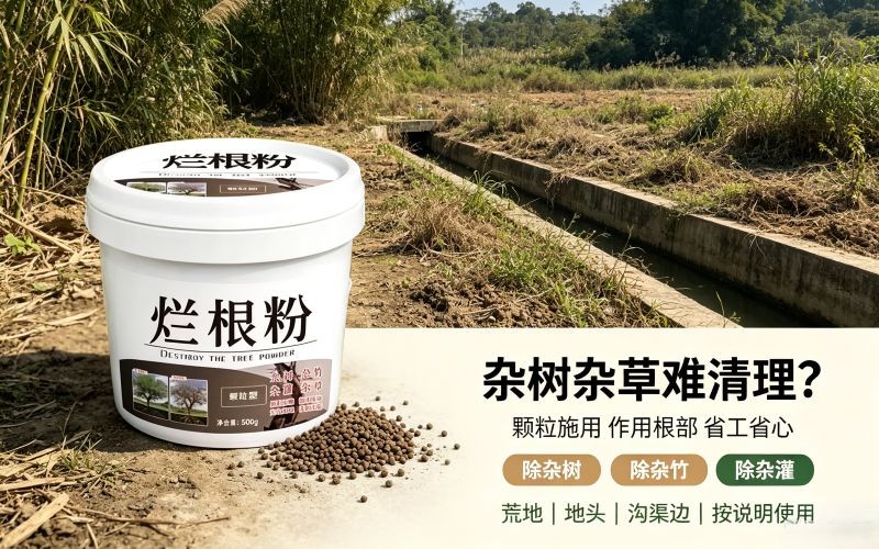 地里杂树杂草难清理?这款烂根粉省工又省心