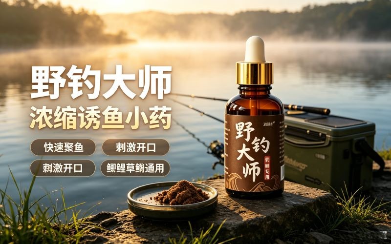野钓大师诱鱼小药 低温开口促食剂 江河湖库钓鱼饵料添加剂