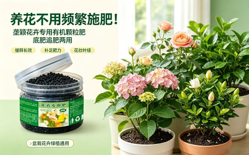 盆栽越养越弱?用上有机颗粒肥,补足盆土养分