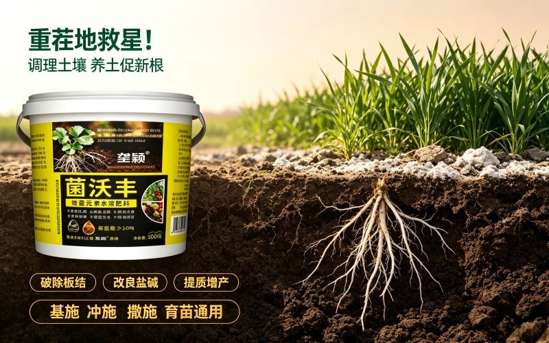 土地板结盐碱长不好?用它养地促根,提质增产