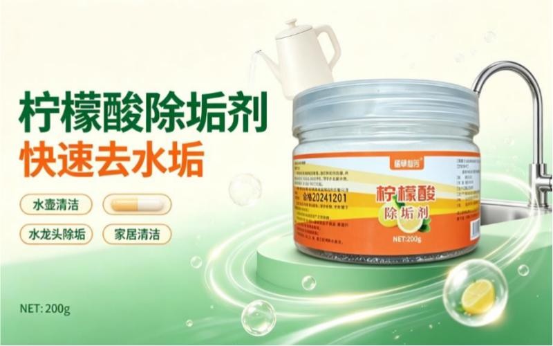 水垢难清除?柠檬酸除垢剂,轻松还你洁净家居