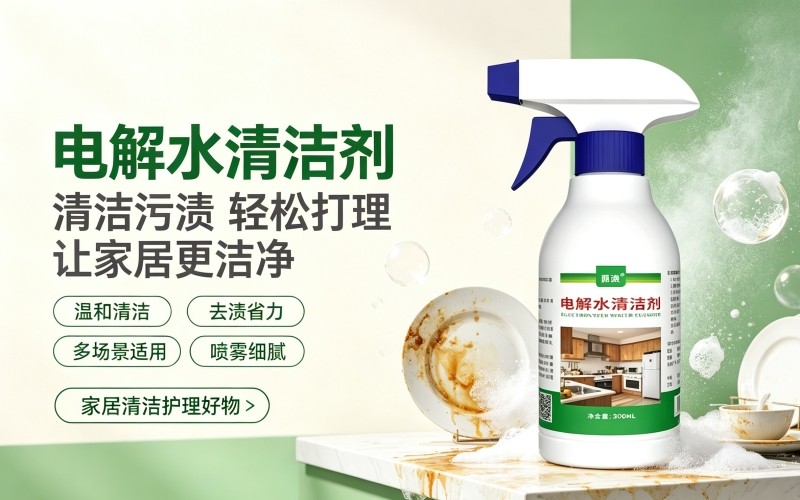 电解水清洁剂,居家清洁温和又安心