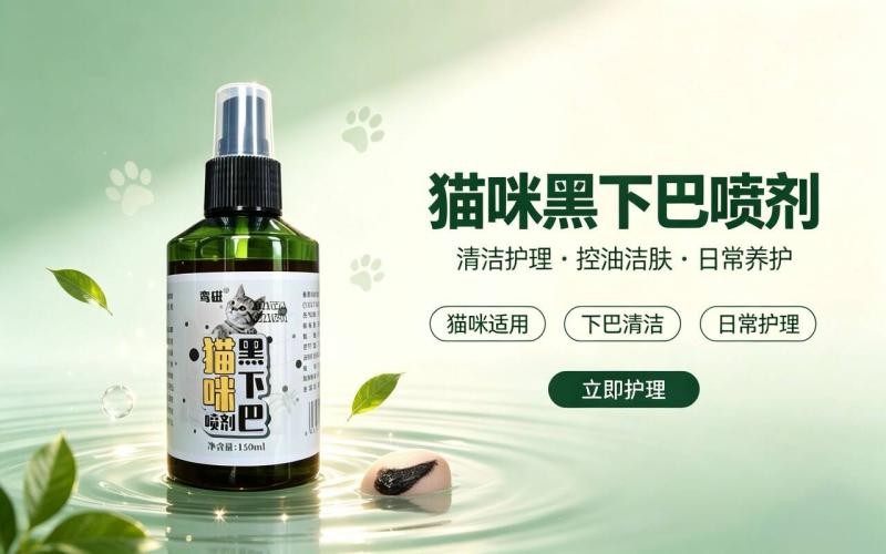 猫咪黑下巴喷剂,日常清洁护理更安心