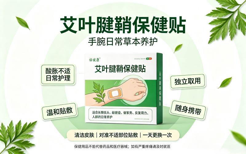 盛草仙芳艾叶腱鞘保健贴_手腕草本腱鞘贴日常养护