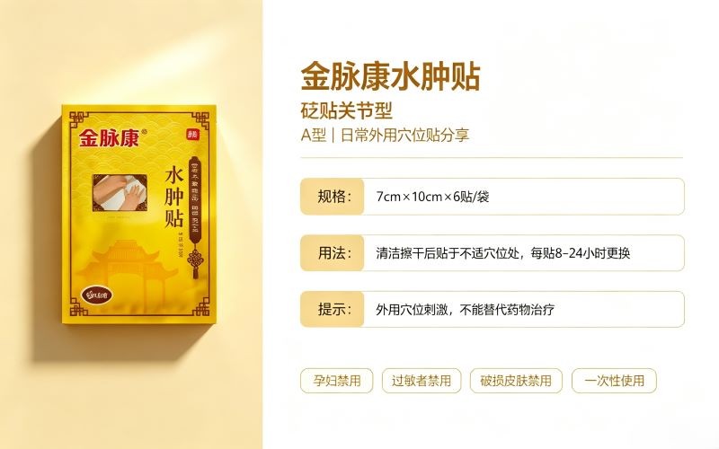 金脉康水肿贴 砭贴关节型日常外用穴位贴分享