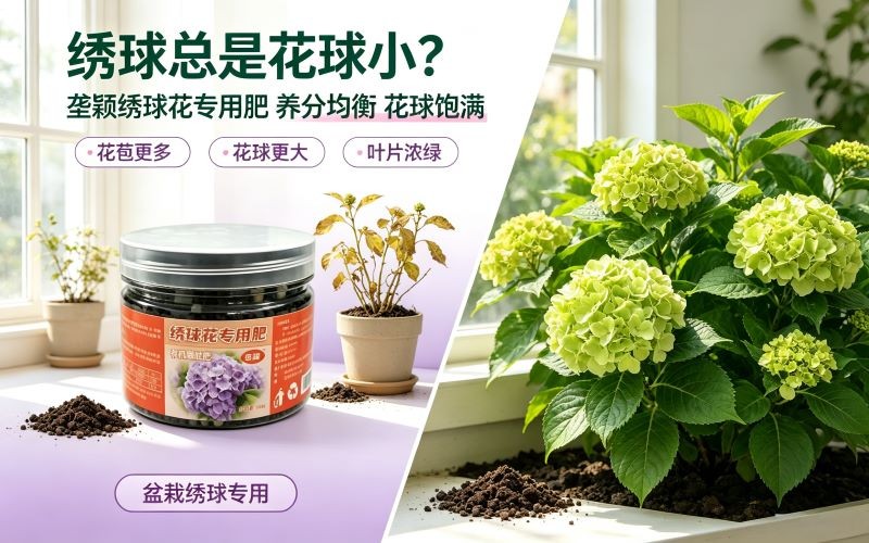 绣球总是花球小？试试这款专用肥，花球饱满开花多！
