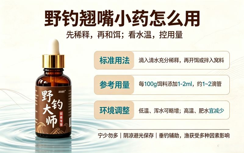 野钓翘嘴,小药的合理添加思路与实战用法