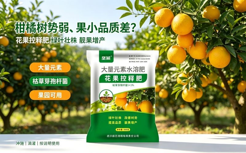 花果控释肥含枯草芽孢杆菌 果树绿叶壮株改善树势